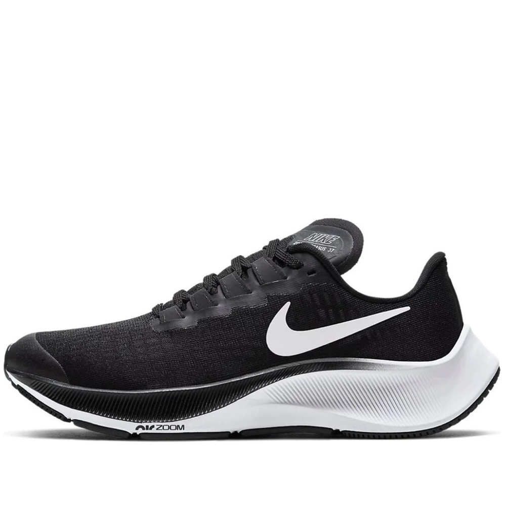 Womens NIKE Zoom Pegasus 37 Black Running Athletic Shoes Black size 8